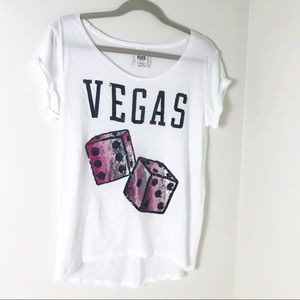 VS Pink Vegas Sequin Dice Graphic Tee
